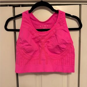 Lane Bryant LIVI Bright Pink Sports Bra